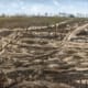 Slagveld bij La Boisselle tijdens de Slag aan de Somme, juli 1916