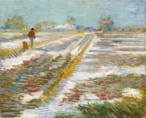 Landschap met sneeuw - Vincent van Gogh, februari 1888