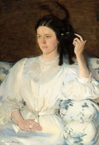Cecilia Beaux - Sita and Sarita (Jeune Fille au Chat) (1893)