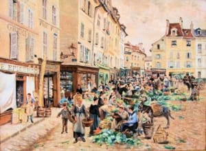 Marché à Pontoise - Ludovic Piette (ca. 1876)