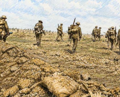 Engelsen rukken op, Slag aan de Somme, 1916